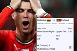 FIFA官方平台有一张世界杯哥伦比亚vs葡萄牙门票，售价1100万美元